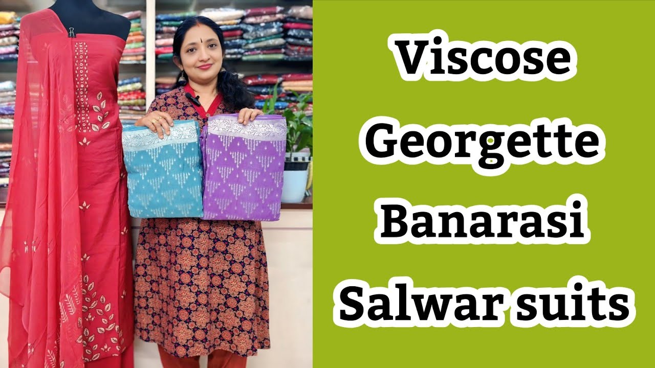 Viscose Georgette | Banarasi work | Salwar suits | @noblelady  