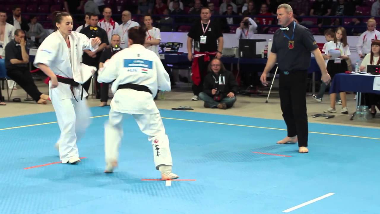European Karate Championship Warsaw - Lídia Körmöndi vs Anca Dan