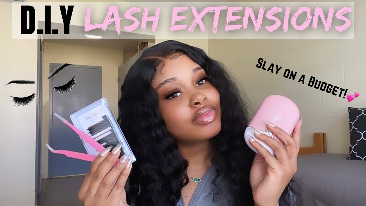 DIY LASH EXTENSIONS AT HOME *Beginner Friendly* | Allana Simone