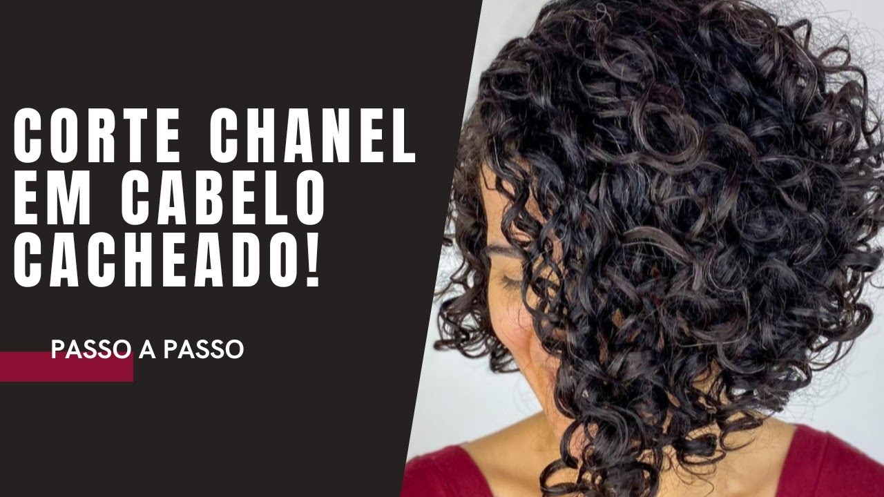 CORTE CHANEL DE BICO EM CABELO CACHEADO - PASSO A PASSO MUITO FÁCIL