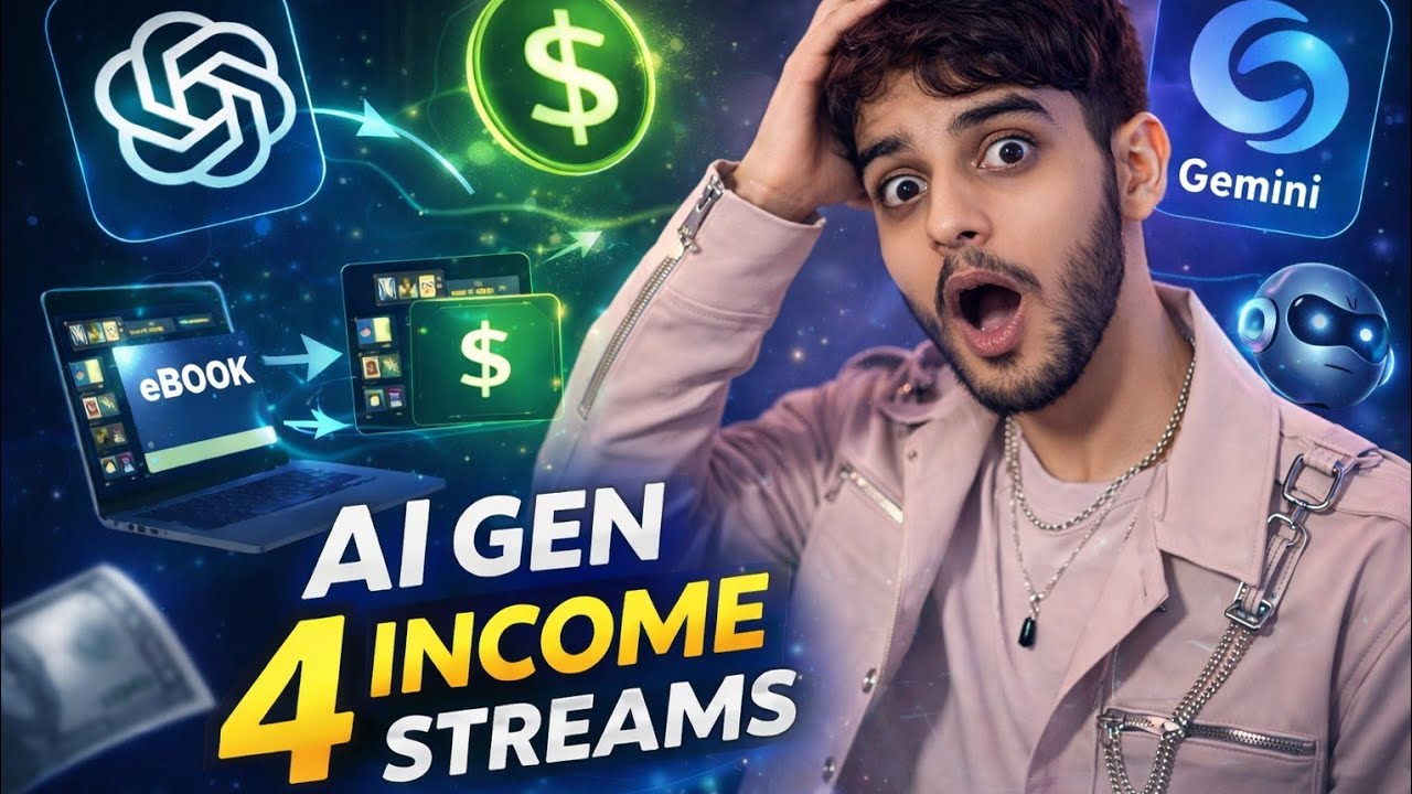 Make Money with AI eBooks &ndash; ChatGPT + Gemini | Pakistan Beginners Guide