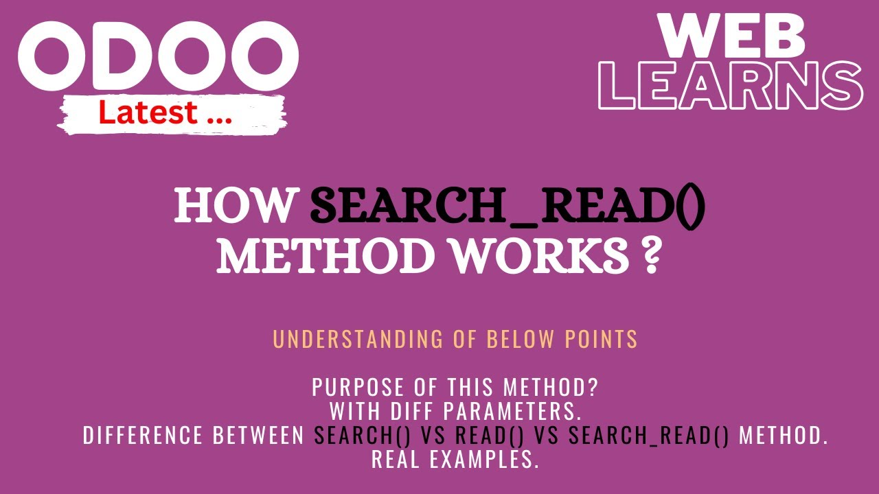 Как использовать метод search_read в Odoo | Последнее руководство по Odoo