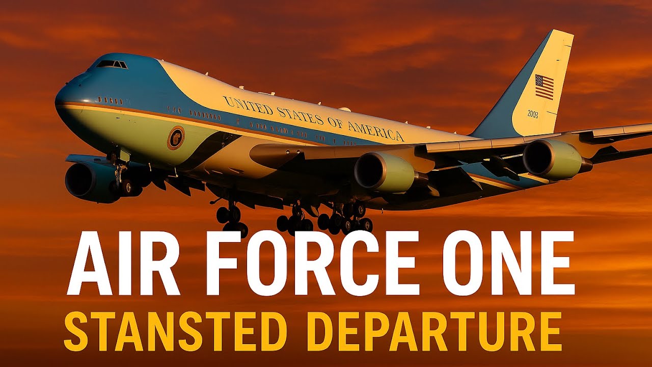 Air Force One Special - POTUS 47 - Stansted Airport Live - 18th September 2025