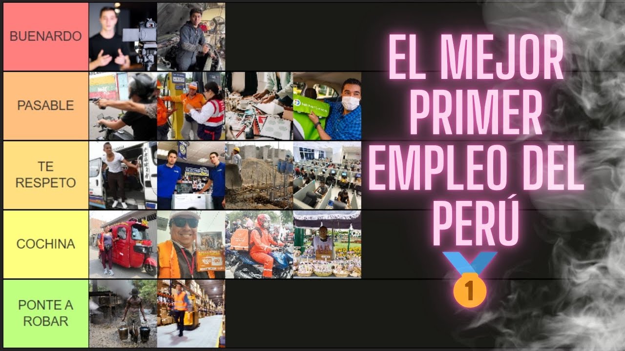 ¿Cuál es el MEJOR PRIMER EMPLEO en Perú? 🔥|Tier List| 🇵🇪