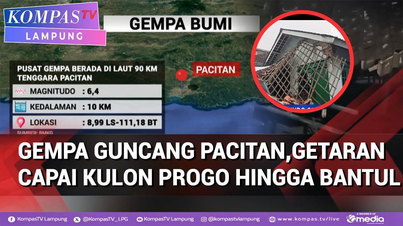 Gempa M 6,4 Guncang Pacitan, Capai Kulon Progo hingga Bantul