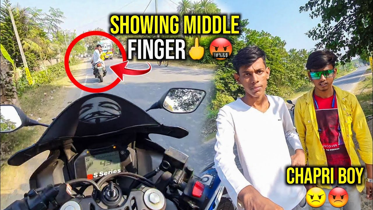 Chapri Rider Showing Middle Finger 😠🤬 Chapri Boy Fight 😡 Road Rage