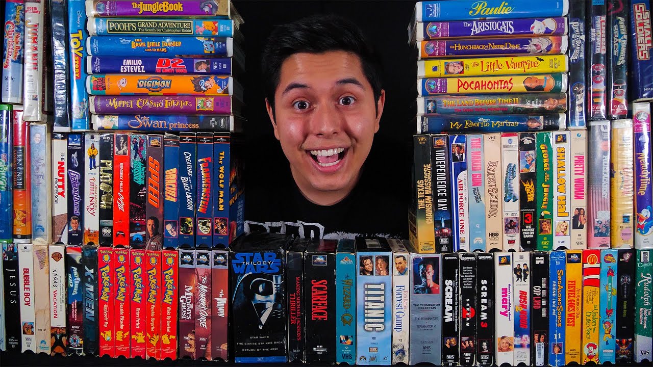 ASMR | My ENTIRE Vintage VHS Movie Collection! (1 HOUR+)