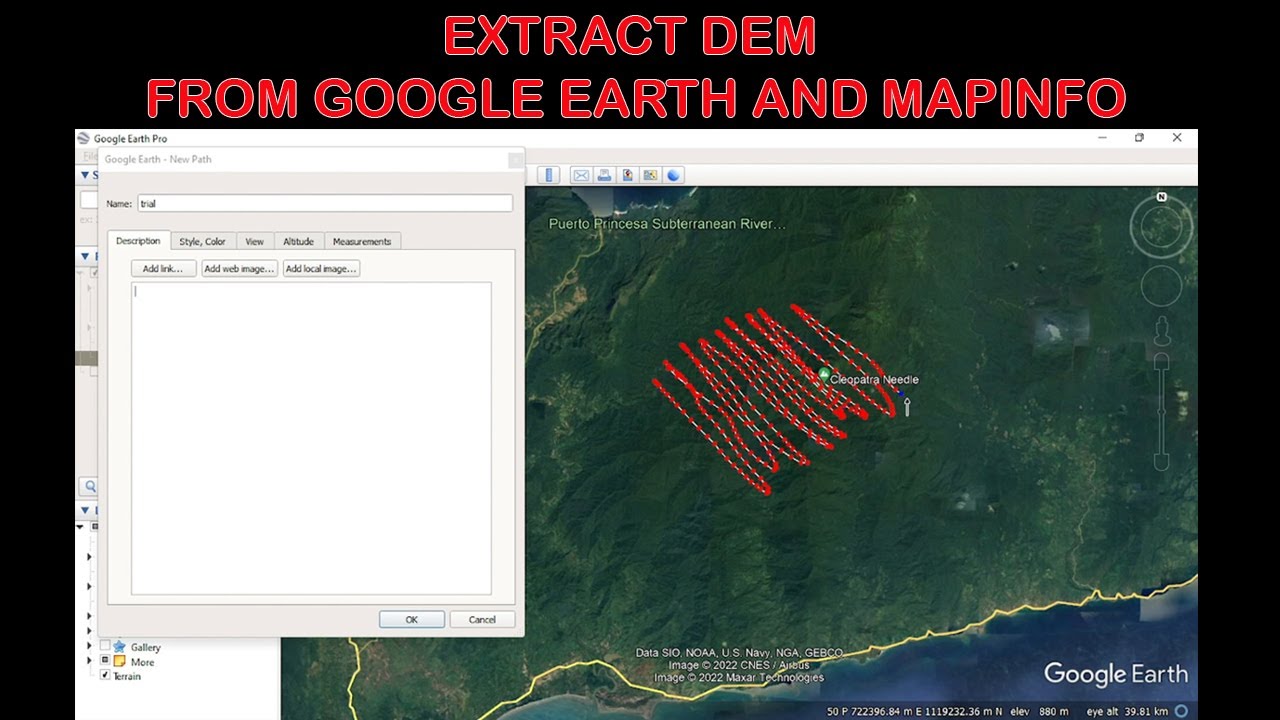 Extract DEM from Google Earth and Mapinfo Pro