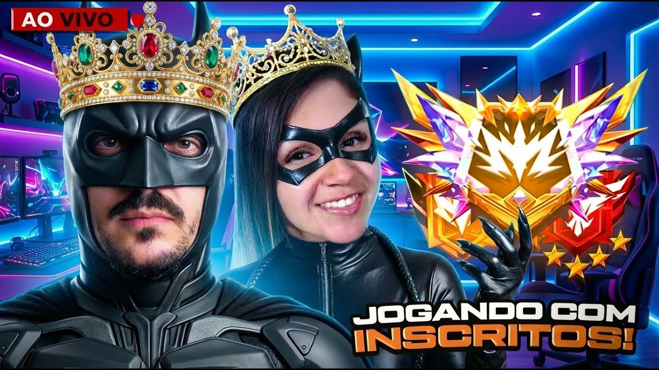 FREE FIRE AO VIVO 👑 LIVE ON🪽 AMASSANDO NA RANQUEADA COM INSCRITOS ♥️ SALAS PERSONALIZADAS 💎