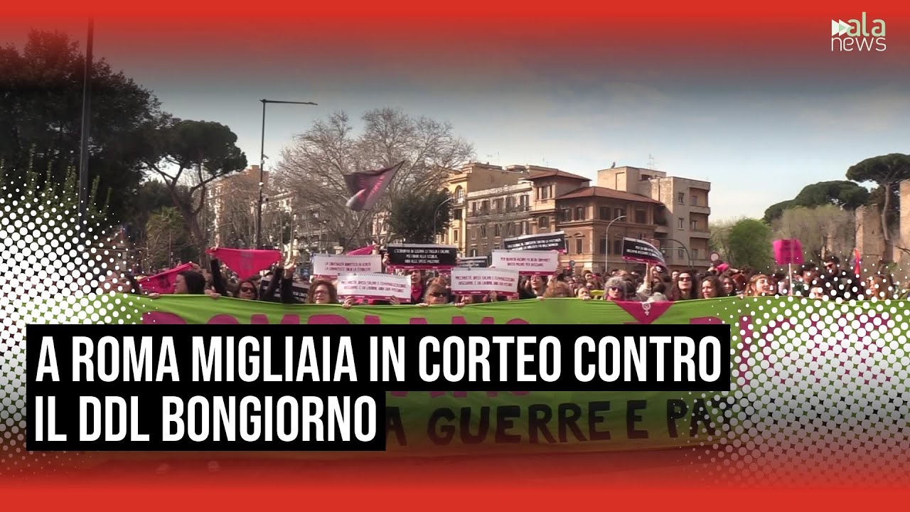 A Roma in migliaia in corteo per i diritti delle donne e contro il ddl Bongiorno