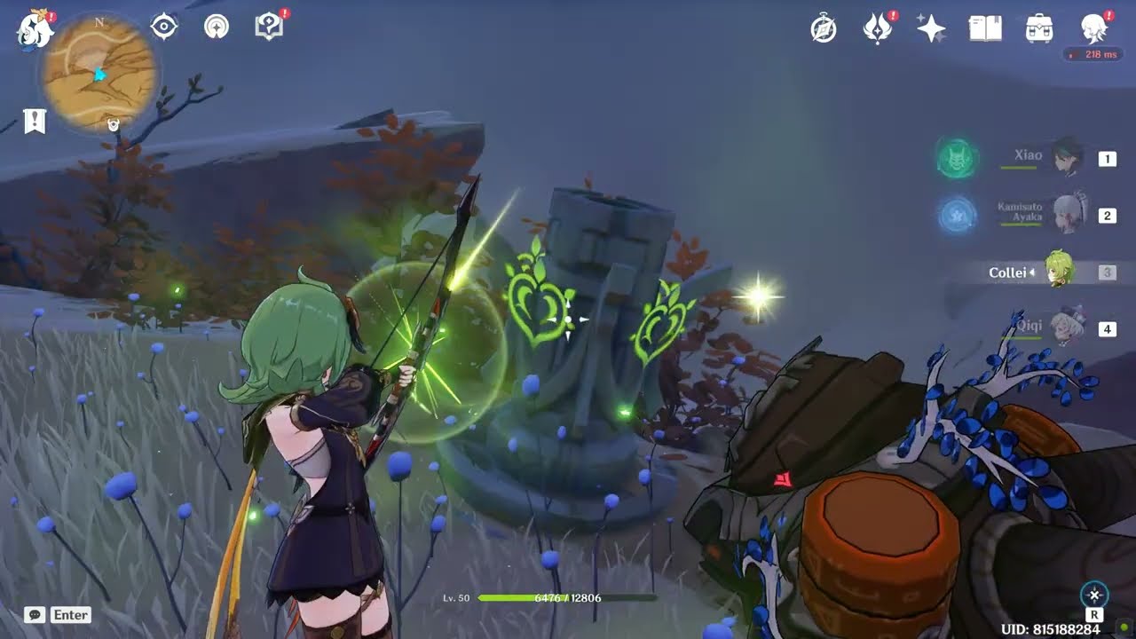 4 Dendro totems Elemental monument Precious Chest Desert of Hadramaveth Genshin Impact