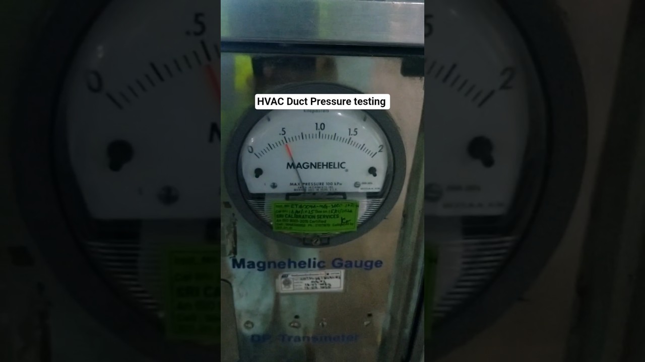 HVAC Duct pressure testing #ducts #hvac #construction #interior #mechanical