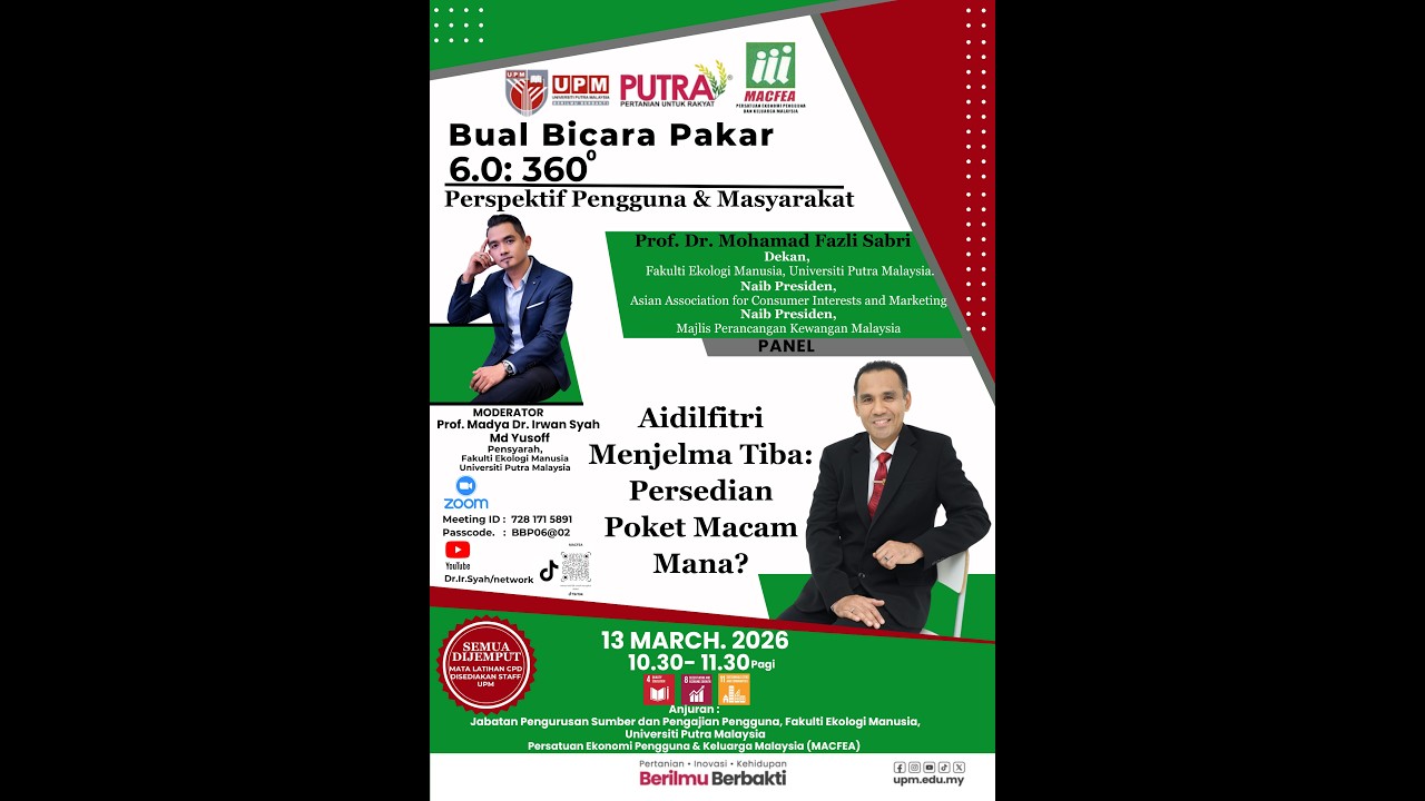 Program Bual Bicara Pakar 6.0 (siri 02) : Aidilfitri Menjelma  Tiba, Persediaan Poket Macam Mana?