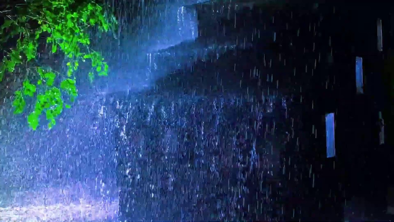 Instant Sleep Sound! Heavy Rain & Thunder on Metal Roof – Relaxing Rain for Insomnia & Deep Sleep