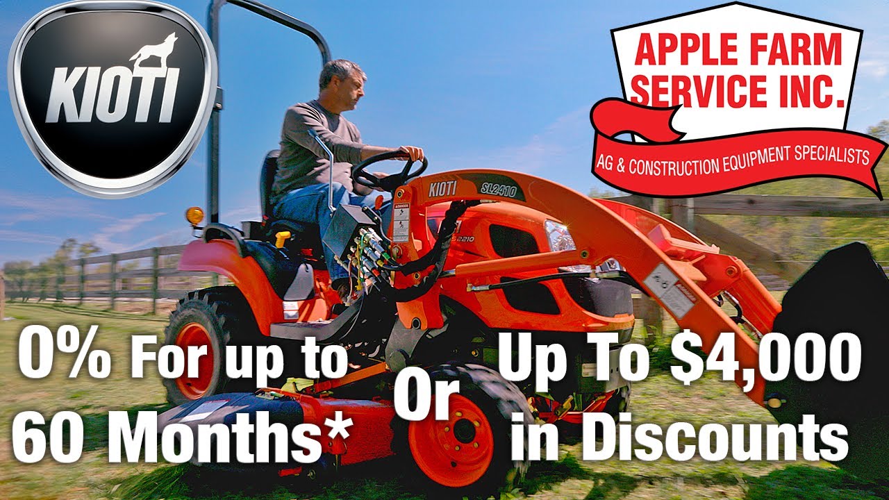 Kioti Tractors at Apple Farm Service