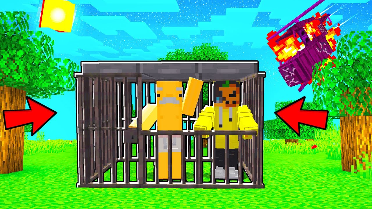 Arkadaşlarım Uçağımı Düşürüp Beni Hapsetti! - MİNECRAFT