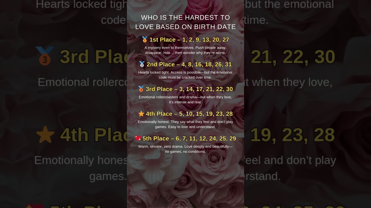 WHO IS THE HARDEST TO LOVE BASED ON BIRTH DATE #astrology #zodiac