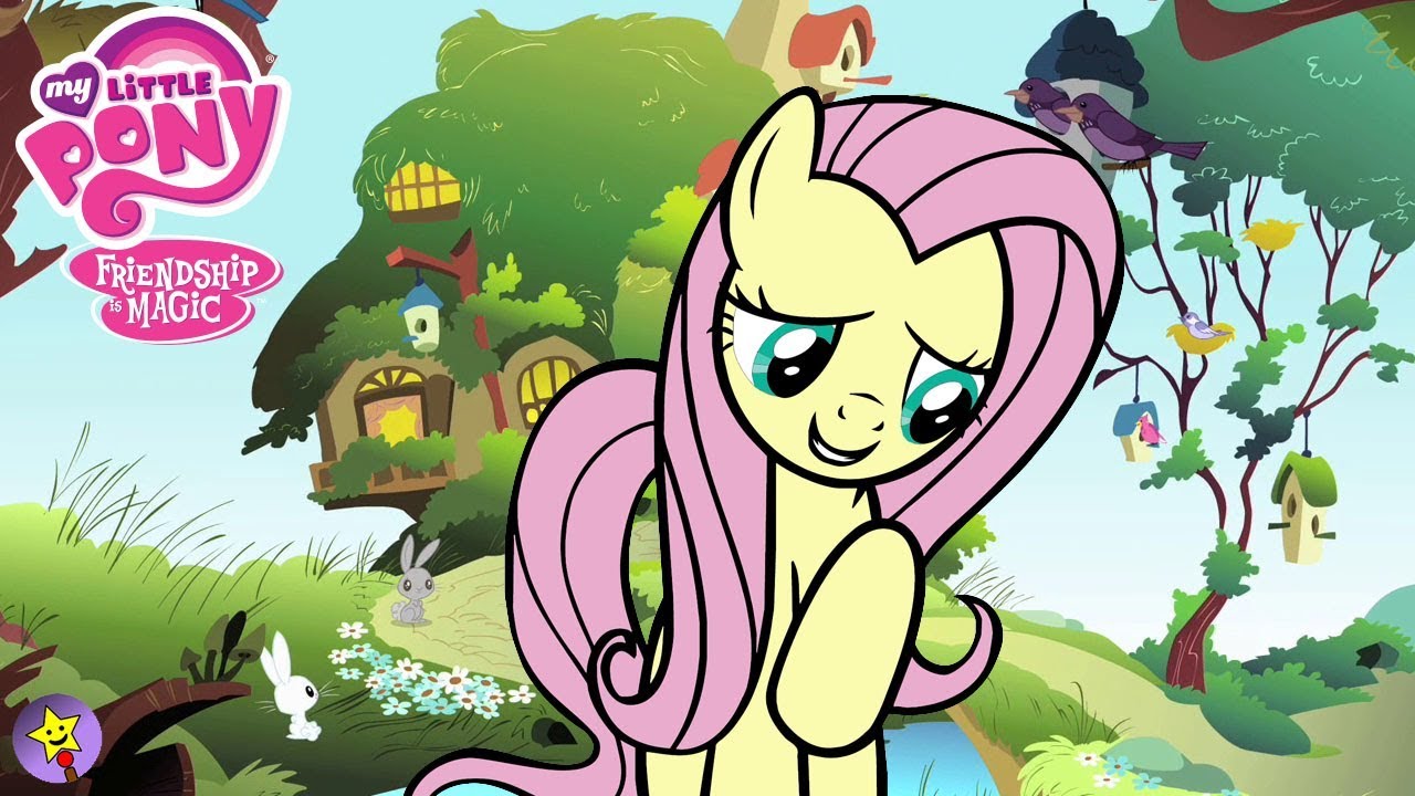 My Little Pony Coloring Book Fluttershy Coloring Page MLP MLPFiM Mane 6