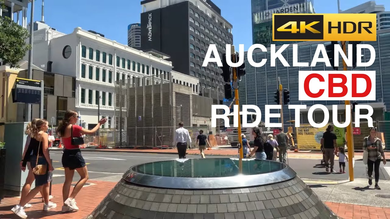 Auckland CBD Riding Tour New Zealand 4K HDR