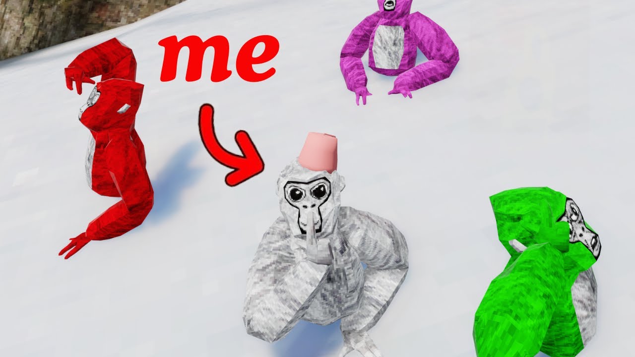 Прячась на виду в лобби соревнований по тег-играм в Gorilla Tag!