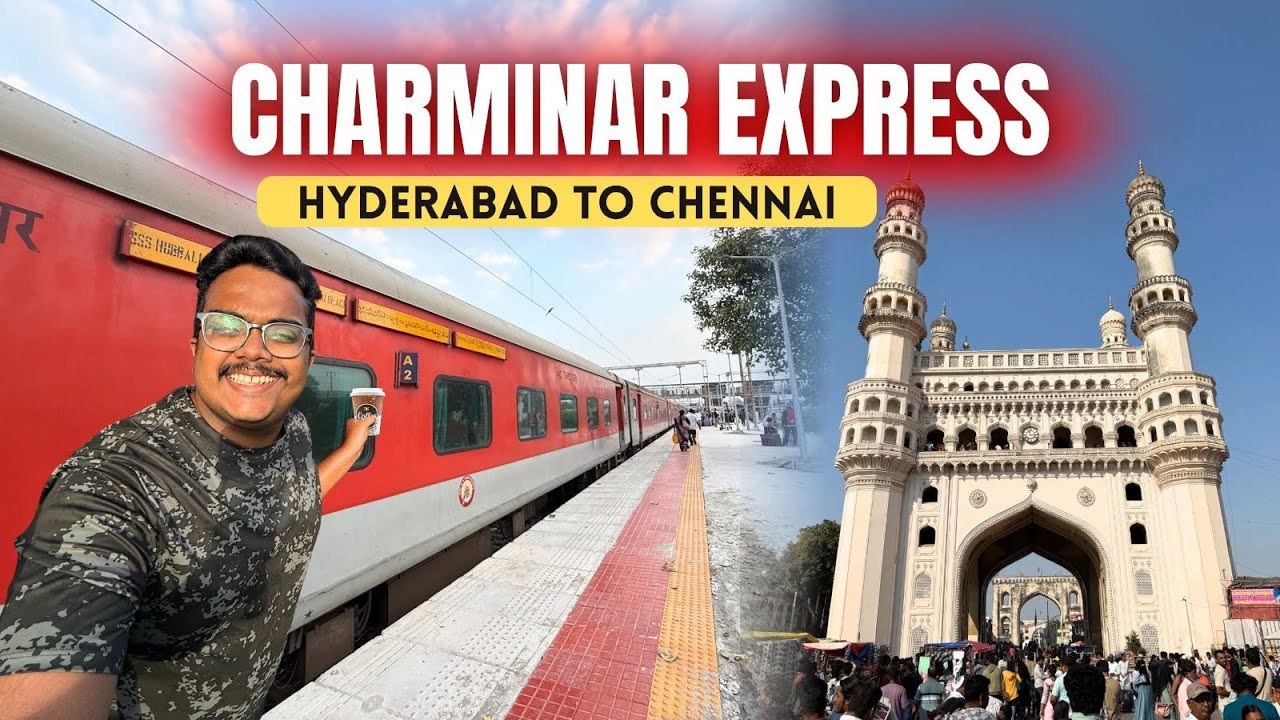 Charminar Express Train Journey | Hyderabad to Chennai AC 2 Tier | Bun Maska & Irani Chai