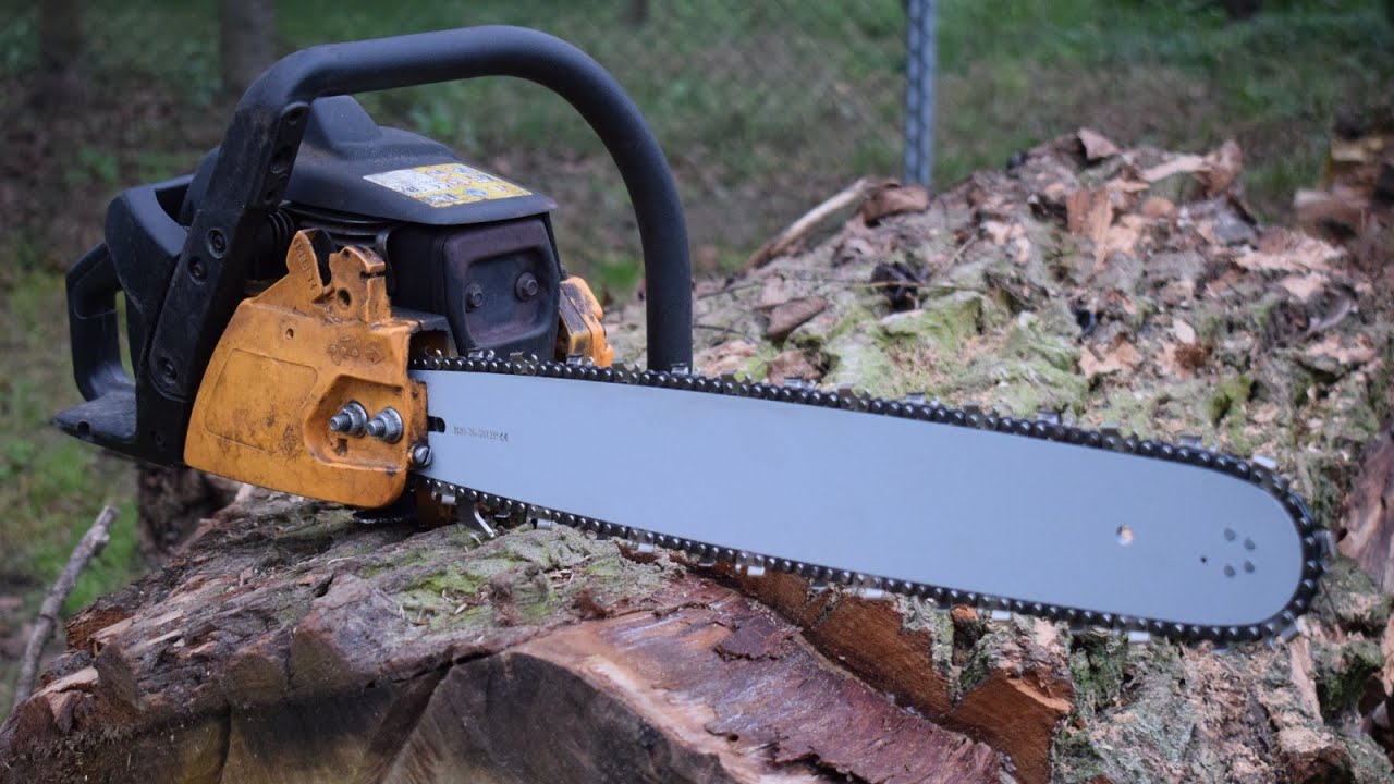 Chain saw Partner 351 VS 1 meter Trunk. Guide 50cm