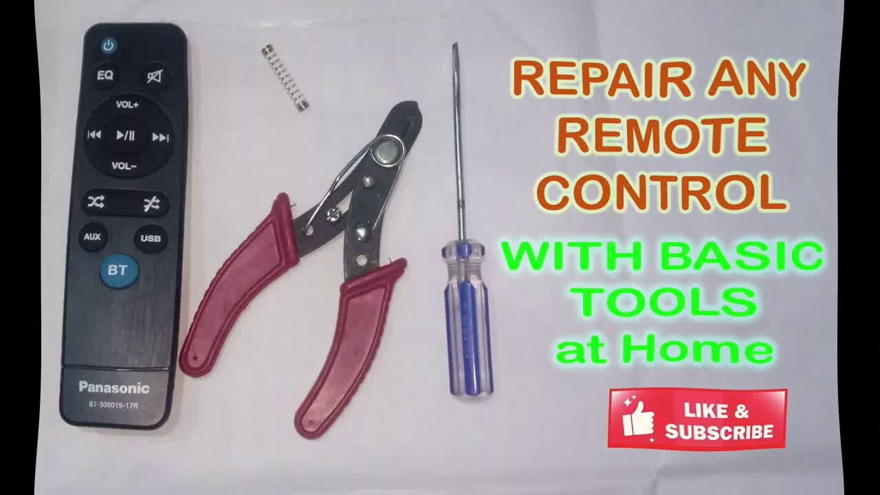 Dead Remote control repair by pen spring at your home with basic tools in just minutes hindi