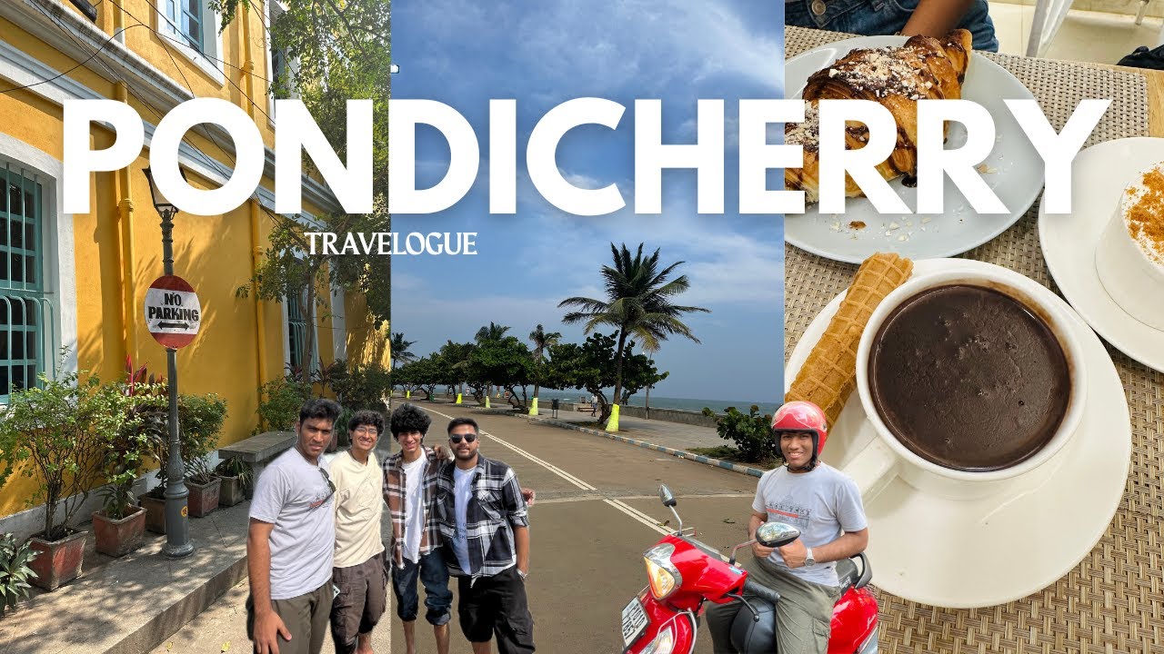 Pondicherry Complete Travel Guide 🇫🇷 | White Town, Cafes, Beaches, Scooty & One Day Itinerary
