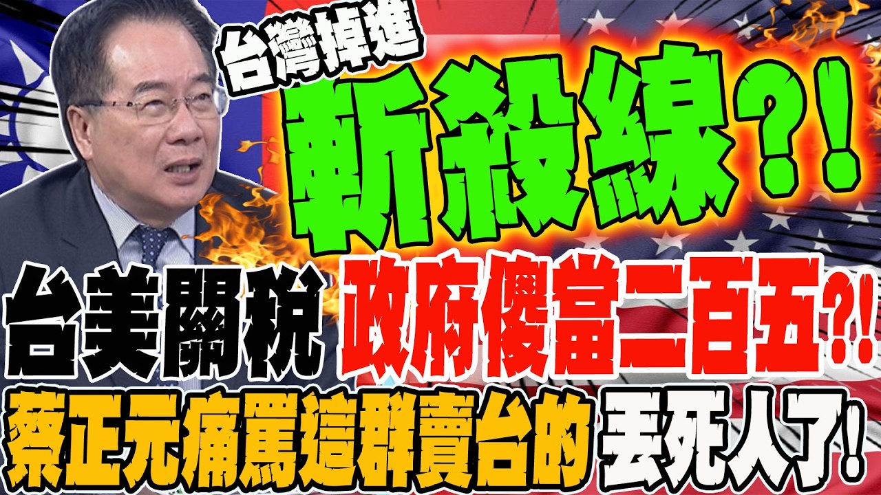 台美關稅 政府蠢當二百五?! 蔡正元痛罵這群賣台的丟死人了