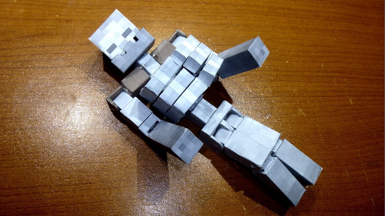 Como hacer a un ESQUELETO MUTANTE de cartón  | DIY ✂️| - MINECRAFT #JDLideas