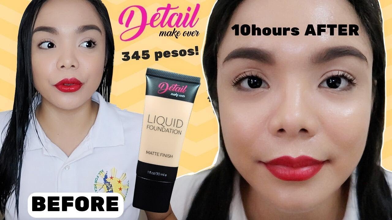 FLAWLESS FACE EVEN AFTER 10HOURS? | Detail Makeover Liquid Foundation Matte Finish