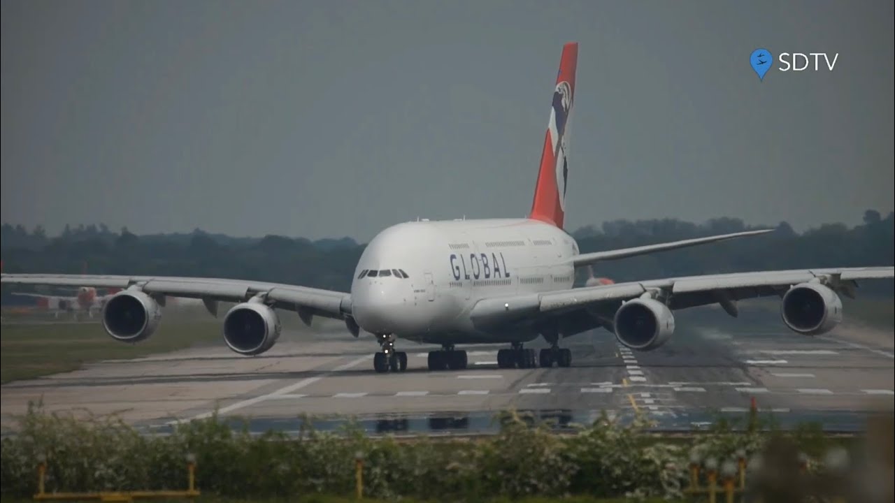 9H-GLOBL - Global Airlines First Ever Landing At Gatwick Airport