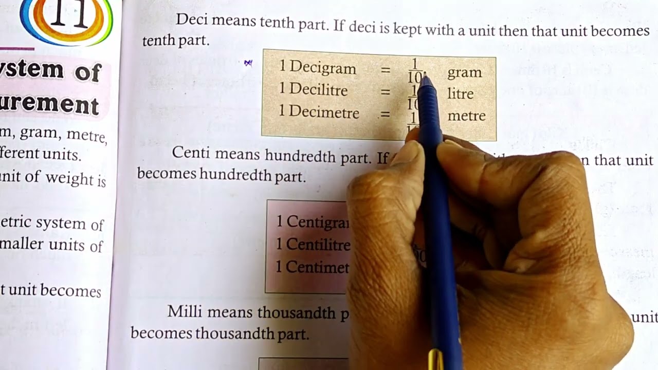 Metric system of measurement ll gram change into kilogram