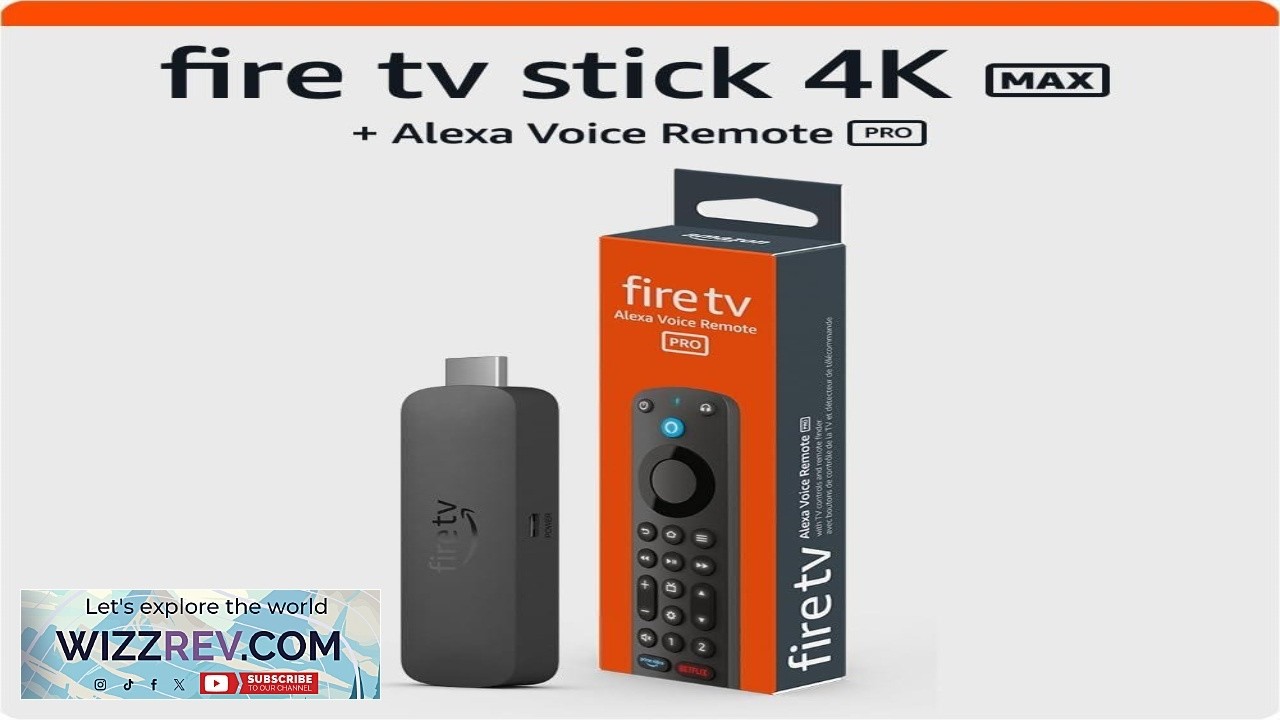 Amazon Fire TV Stick 4K Max с голосовым пультом Alexa Voice Remote Pro