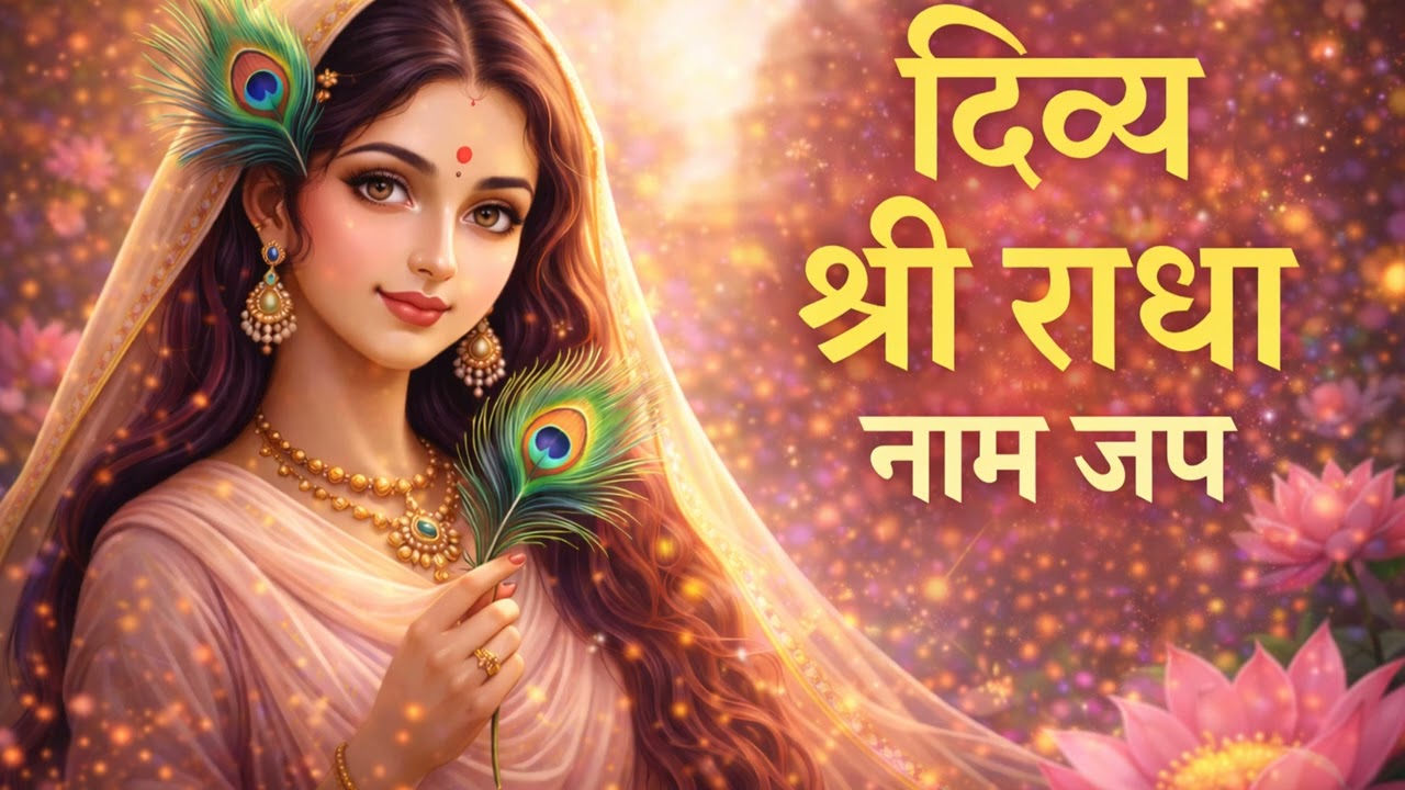 दिव्य श्री राधा नाम जप 11008 बार - Radha Naam Jap | Powerful Radha Mantra -Radha Bhajan | Radha Dhun