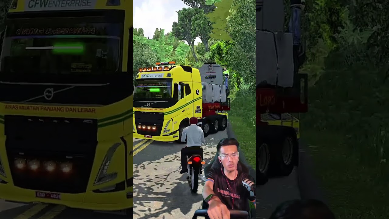 Bawak kepala kereta api di atas jalan ! Checkout now ! #jakaarmy #heavyhaulage #volvo #simulator