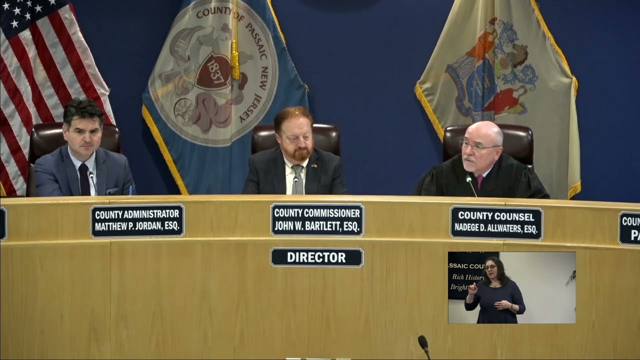 188th Re-Organizational Meeting of the Passaic County Board of County Commissioners