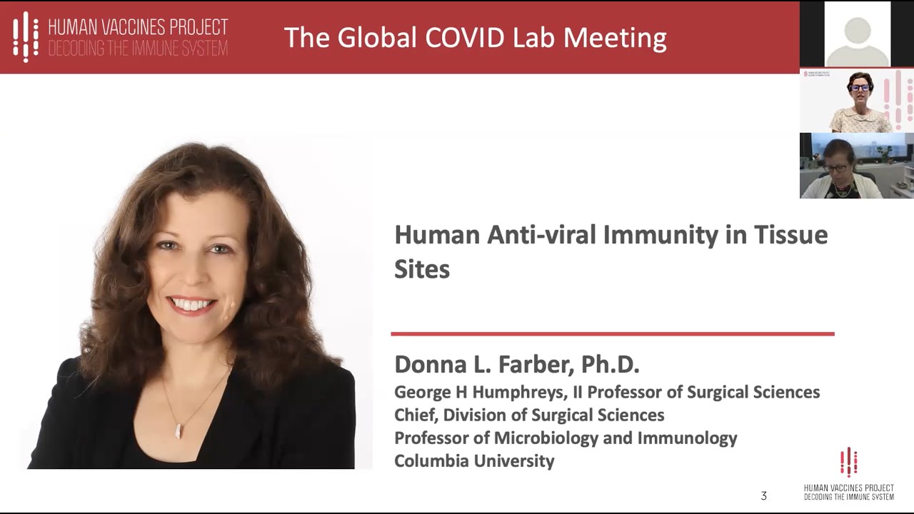 Dr. Donna L. Farber: Human Anti-viral Immunity in Tissue Sites