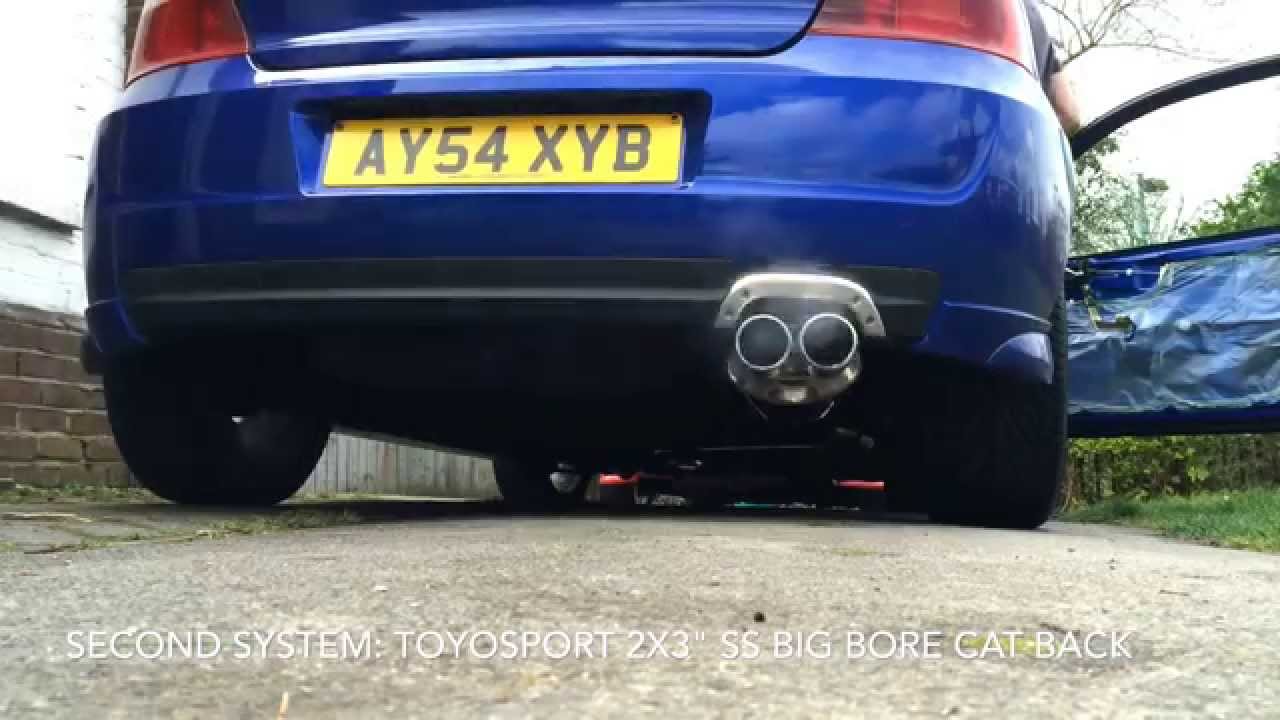 Exhaust comparisons on my MG ZR 105