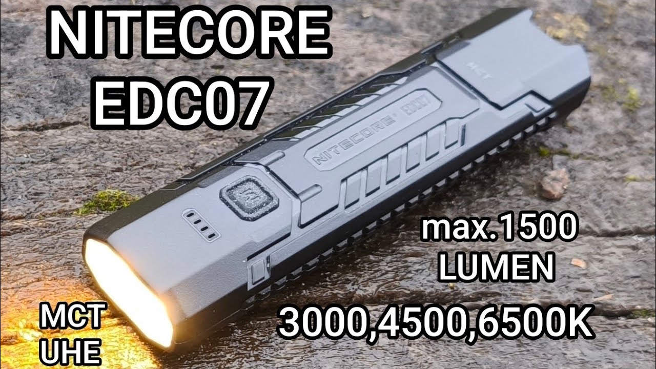 NEU Nitecore EDC07 MCT Led Taschenlampe UHE 1500 Lumen Test Review Flashlight Beamshots keine EDC29