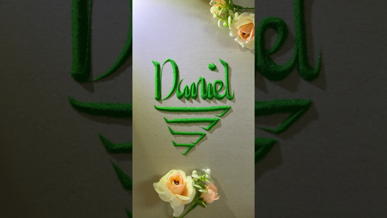 Daniel | Name in sand| Beautiful Sand Writing | #nameinsand #calligraphy #sandart #handwriting #art
