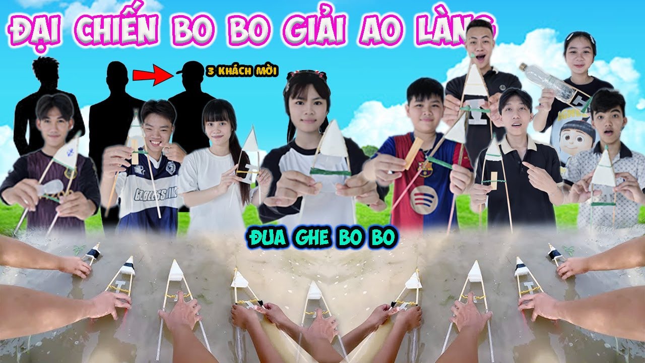 Đua Ghe Bo Bo Giải Ao Làng Có 3 Khách Mời Tham Gia #trangandvinh