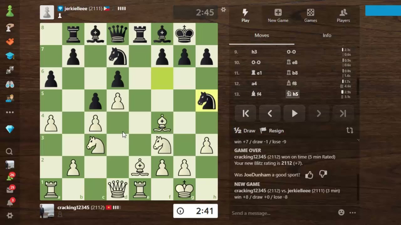 Chess TC Phế tượng công thành cực rát trước Cao thủ Philippine Elo 2111 và cái kết