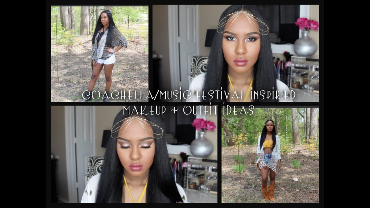 Coachella/Music Festival  Inspired Makeup + Outfit Ideas