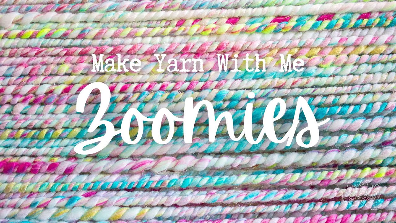 Spinning Yarn 🩷 ZOOMIES 🐱 Carding & Spinning Yarn  Jumbo 2 Ply Vegan Art Yarn for Weaving #spinning