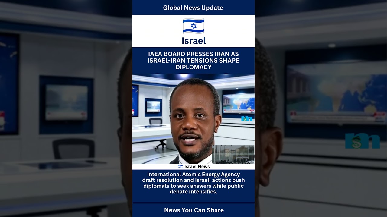 IAEA board presses Iran as Israel-Iran tensions shape diplomacy