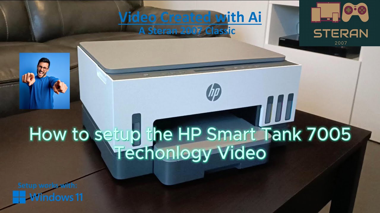 Как впервые настроить HP Smart Tank 7005. Видео в прямом эфире с 19:00. Голос создан с помощью ИИ.