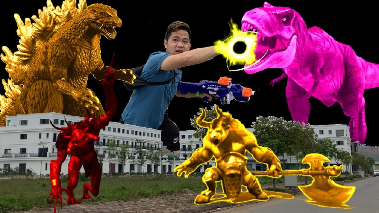 Đô Đô TV Chiến Đấu Quái Vật Đầu Bò Và rắn khổng lồ, Godzilla Đại Chiến Khủng Long Bạo Chúa 23