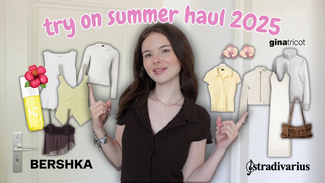 SUMMER MUST HAVES 2025💛 | XXL 1000€+ SUMMER TRY ON HAUL🌺 Bershka, Gina Tricot… | minimalromi