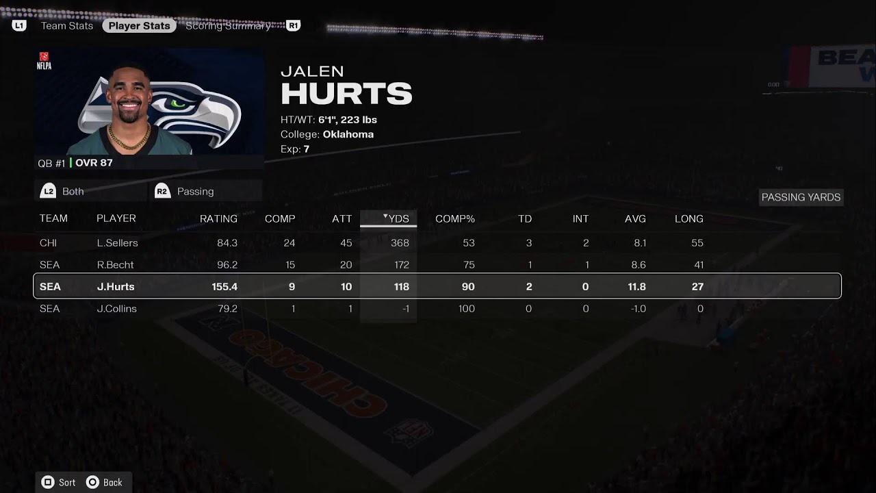 Madden 26 fantasy draft franchise with the Bears S3W7 Vs the Seahawks!
